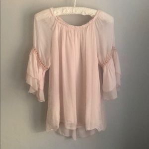 Never Worn Pale Pink Silk Blouse